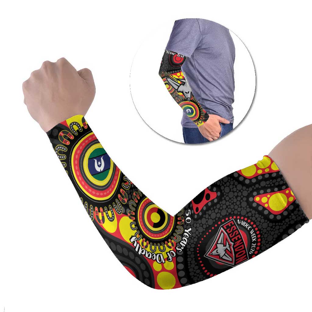 Essendon Bombers NAIDOC Week 2026 Personalised Arm Sleeves 50 Years of Deadly Aboriginal Art