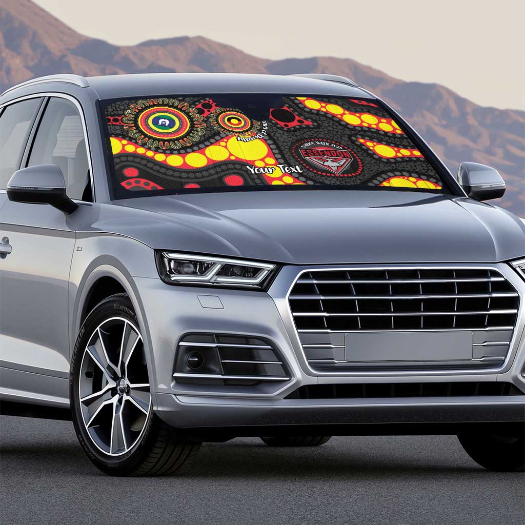 Essendon Bombers NAIDOC Week 2026 Personalised Auto Sun Shade 50 Years of Deadly Aboriginal Art
