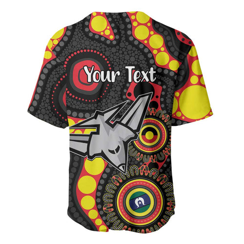 Essendon Bombers NAIDOC Week 2026 Personalised Baseball Jersey 50 Years of Deadly Aboriginal Art