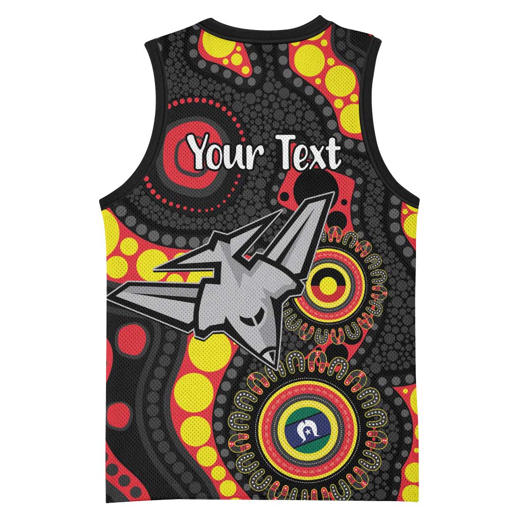 Essendon Bombers NAIDOC Week 2026 Personalised Basketball Jersey 50 Years of Deadly Aboriginal Art