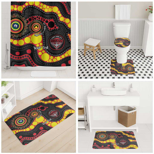 Essendon Bombers NAIDOC Week 2026 Personalised Bathroom Set 50 Years of Deadly Aboriginal Art
