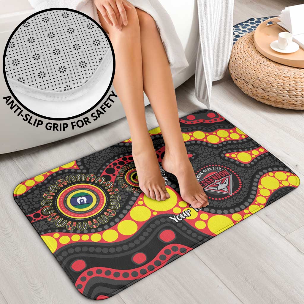 Essendon Bombers NAIDOC Week 2026 Personalised Bathroom Set 50 Years of Deadly Aboriginal Art
