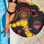 Essendon Bombers NAIDOC Week 2026 Personalised Beach Blanket 50 Years of Deadly Aboriginal Art
