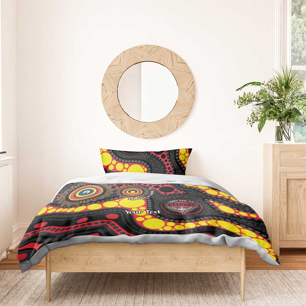 Essendon Bombers NAIDOC Week 2026 Personalised Bedding Set 50 Years of Deadly Aboriginal Art