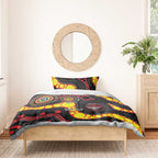 Essendon Bombers NAIDOC Week 2026 Personalised Bedding Set 50 Years of Deadly Aboriginal Art