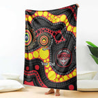 Essendon Bombers NAIDOC Week 2026 Personalised Blanket 50 Years of Deadly Aboriginal Art