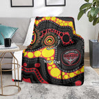Essendon Bombers NAIDOC Week 2026 Personalised Blanket 50 Years of Deadly Aboriginal Art