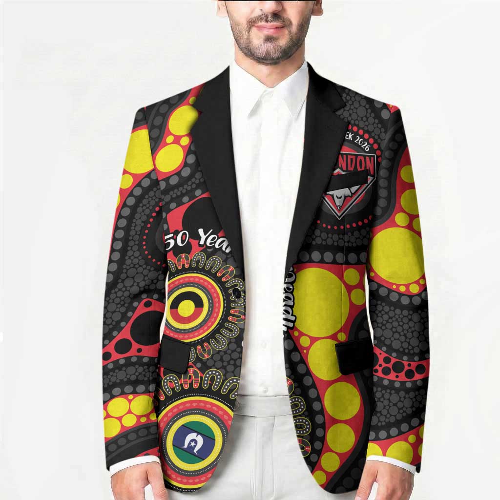 Essendon Bombers NAIDOC Week 2026 Personalised Blazer 50 Years of Deadly Aboriginal Art