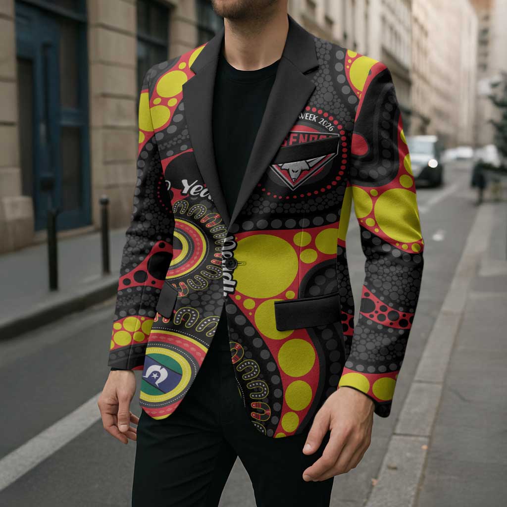 Essendon Bombers NAIDOC Week 2026 Personalised Blazer 50 Years of Deadly Aboriginal Art