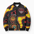 Essendon Bombers NAIDOC Week 2026 Personalised Bomber Puffer Jacket 50 Years of Deadly Aboriginal Art