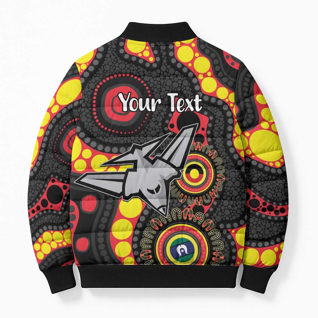 Essendon Bombers NAIDOC Week 2026 Personalised Bomber Puffer Jacket 50 Years of Deadly Aboriginal Art