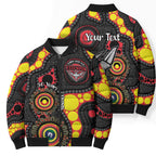 Essendon Bombers NAIDOC Week 2026 Personalised Bomber Puffer Jacket 50 Years of Deadly Aboriginal Art