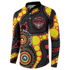 Essendon Bombers NAIDOC Week 2026 Personalised Button Sweatshirt 50 Years of Deadly Aboriginal Art