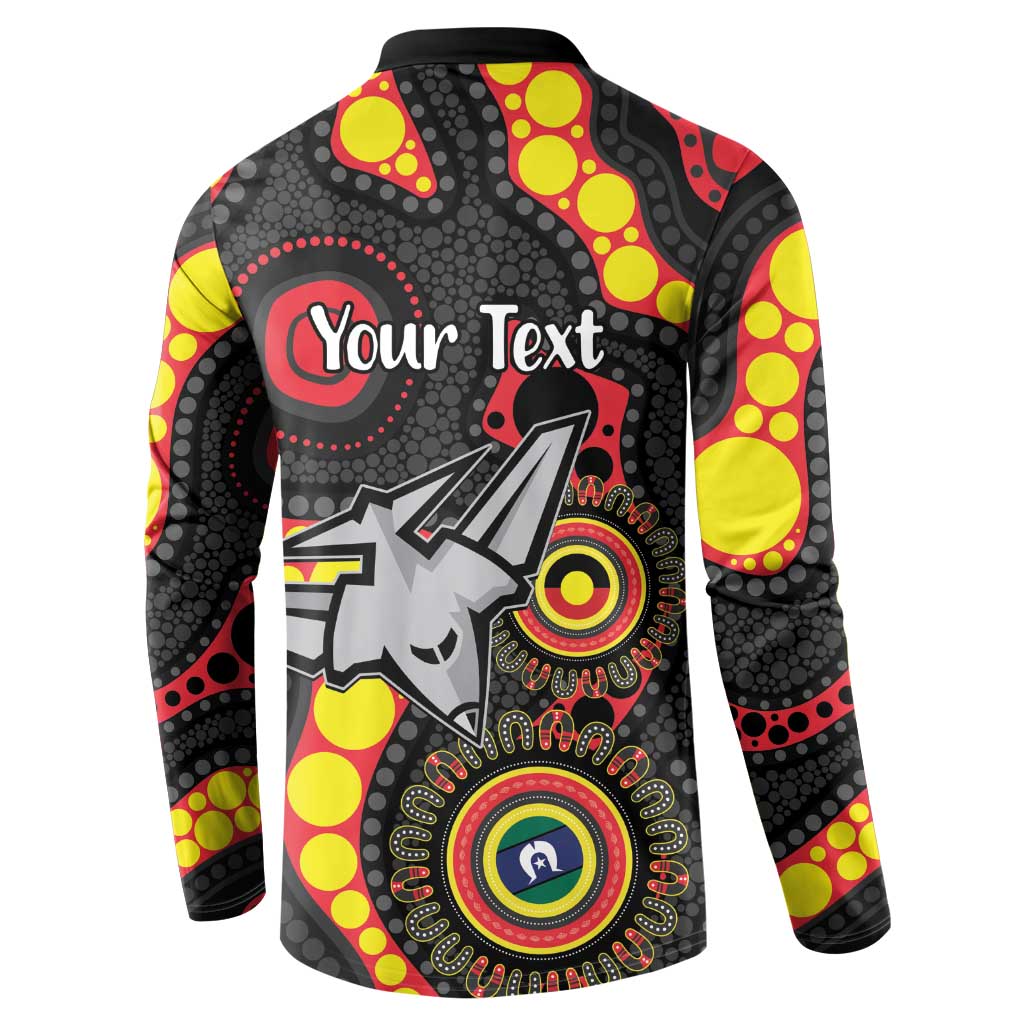 Essendon Bombers NAIDOC Week 2026 Personalised Button Sweatshirt 50 Years of Deadly Aboriginal Art