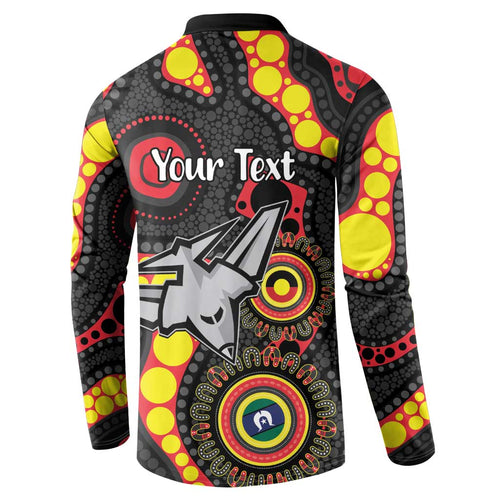 Essendon Bombers NAIDOC Week 2026 Personalised Button Sweatshirt 50 Years of Deadly Aboriginal Art