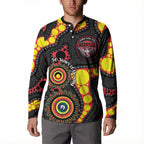 Essendon Bombers NAIDOC Week 2026 Personalised Button Sweatshirt 50 Years of Deadly Aboriginal Art
