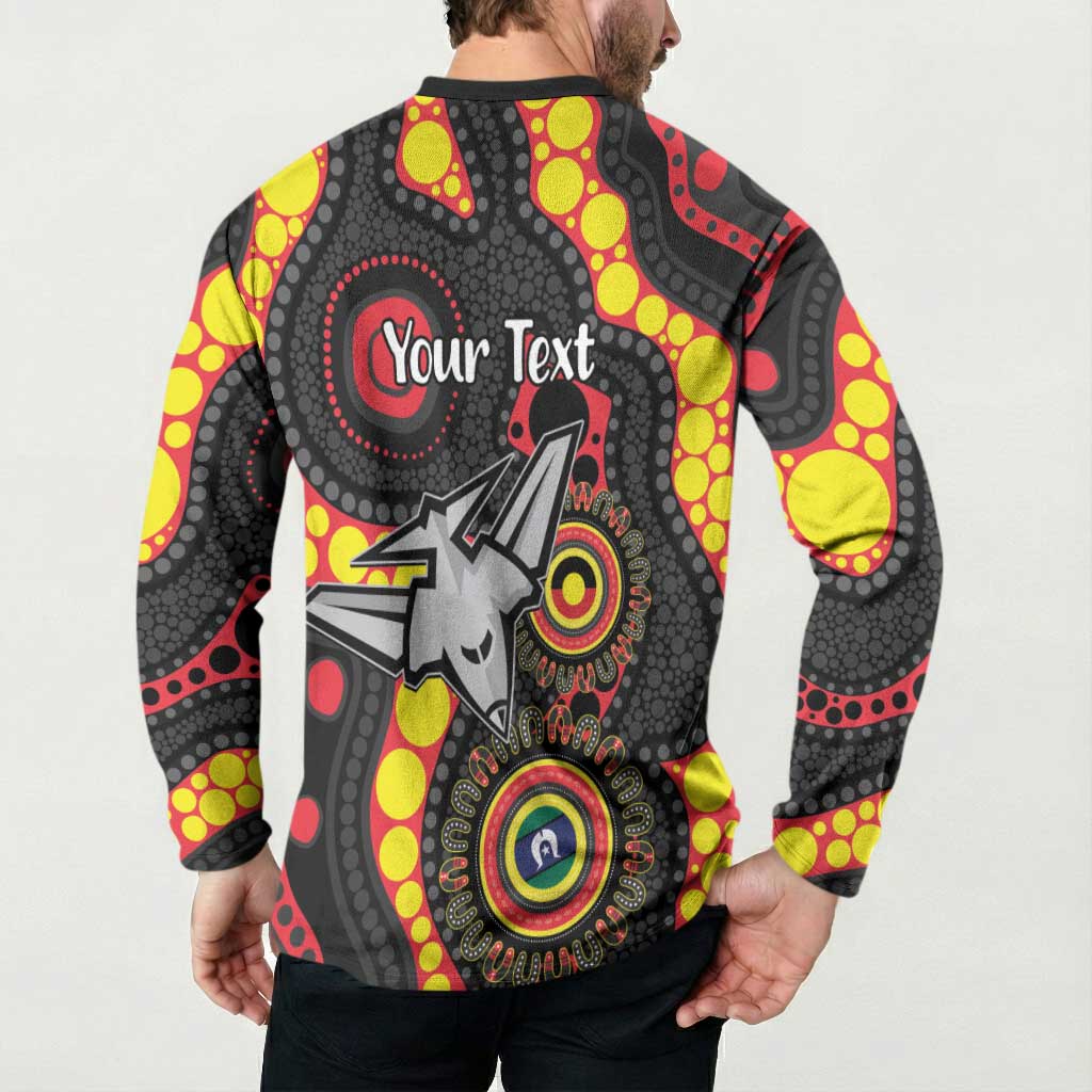 Essendon Bombers NAIDOC Week 2026 Personalised Button Sweatshirt 50 Years of Deadly Aboriginal Art
