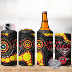 Essendon Bombers NAIDOC Week 2026 Personalised 4 in 1 Can Cooler Tumbler 50 Years of Deadly Aboriginal Art