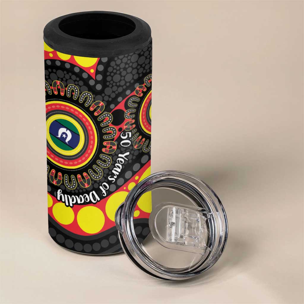 Essendon Bombers NAIDOC Week 2026 Personalised 4 in 1 Can Cooler Tumbler 50 Years of Deadly Aboriginal Art