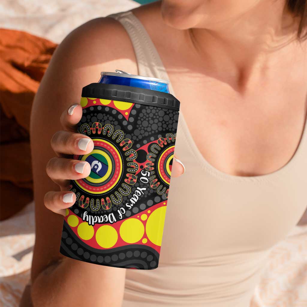 Essendon Bombers NAIDOC Week 2026 Personalised 4 in 1 Can Cooler Tumbler 50 Years of Deadly Aboriginal Art