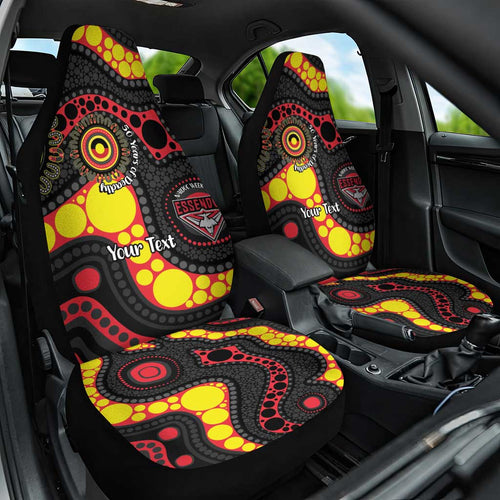 Essendon Bombers NAIDOC Week 2026 Personalised Car Seat Cover 50 Years of Deadly Aboriginal Art