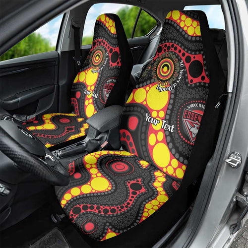 Essendon Bombers NAIDOC Week 2026 Personalised Car Seat Cover 50 Years of Deadly Aboriginal Art
