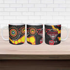 Essendon Bombers NAIDOC Week 2026 Personalised Ceramic Mug 50 Years of Deadly Aboriginal Art