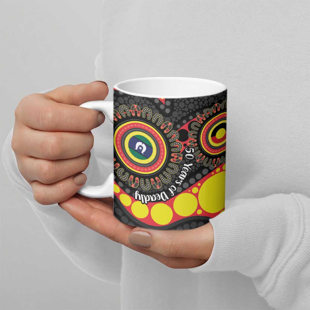 Essendon Bombers NAIDOC Week 2026 Personalised Ceramic Mug 50 Years of Deadly Aboriginal Art