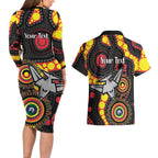 Essendon Bombers NAIDOC Week 2026 Personalised Couples Matching Long Sleeve Bodycon Dress and Hawaiian Shirt 50 Years of Deadly Aboriginal Art