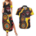 Essendon Bombers NAIDOC Week 2026 Personalised Couples Matching Summer Maxi Dress and Hawaiian Shirt 50 Years of Deadly Aboriginal Art