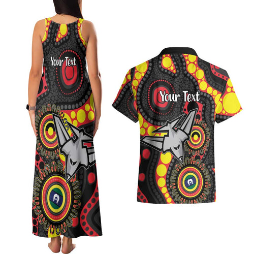 Essendon Bombers NAIDOC Week 2026 Personalised Couples Matching Tank Maxi Dress and Hawaiian Shirt 50 Years of Deadly Aboriginal Art