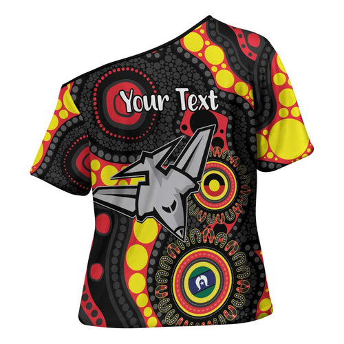 Essendon Bombers NAIDOC Week 2026 Personalised Cross Shoulder Shirt 50 Years of Deadly Aboriginal Art