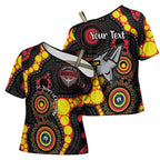 Essendon Bombers NAIDOC Week 2026 Personalised Cross Shoulder Shirt 50 Years of Deadly Aboriginal Art