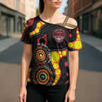 Essendon Bombers NAIDOC Week 2026 Personalised Cross Shoulder Shirt 50 Years of Deadly Aboriginal Art