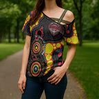 Essendon Bombers NAIDOC Week 2026 Personalised Cross Shoulder Shirt 50 Years of Deadly Aboriginal Art