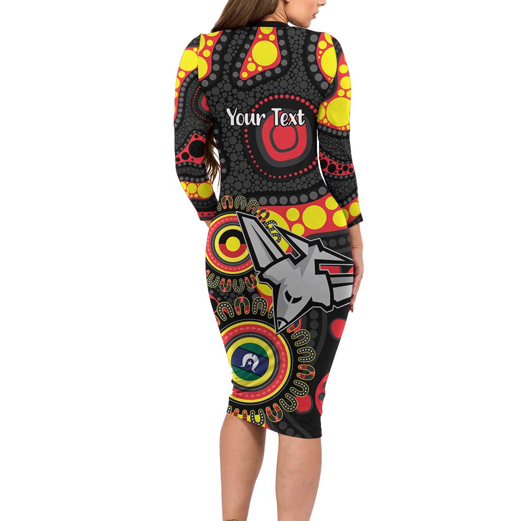 Essendon Bombers NAIDOC Week 2026 Personalised Family Matching Long Sleeve Bodycon Dress and Hawaiian Shirt 50 Years of Deadly Aboriginal Art