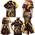 Essendon Bombers NAIDOC Week 2026 Personalised Family Matching Mermaid Dress and Hawaiian Shirt 50 Years of Deadly Aboriginal Art