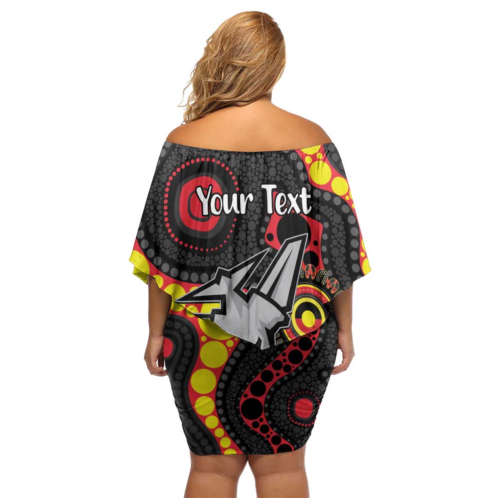 Essendon Bombers NAIDOC Week 2026 Personalised Family Matching Off Shoulder Short Dress and Hawaiian Shirt 50 Years of Deadly Aboriginal Art