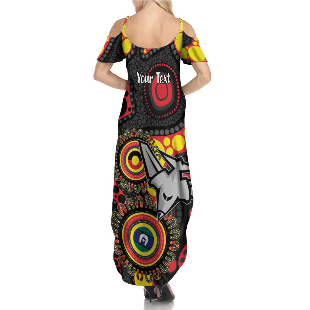 Essendon Bombers NAIDOC Week 2026 Personalised Family Matching Summer Maxi Dress and Hawaiian Shirt 50 Years of Deadly Aboriginal Art