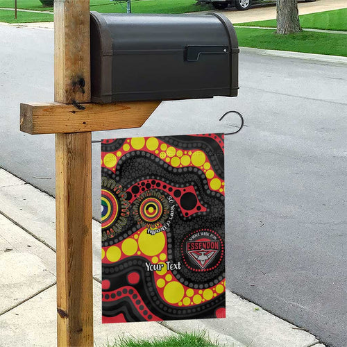 Essendon Bombers NAIDOC Week 2026 Personalised Garden Flag 50 Years of Deadly Aboriginal Art