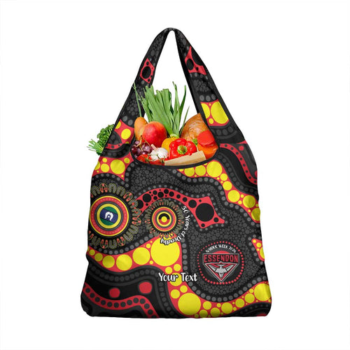 Essendon Bombers NAIDOC Week 2026 Personalised Grocery Bag 50 Years of Deadly Aboriginal Art