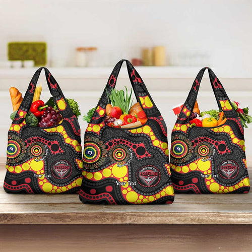 Essendon Bombers NAIDOC Week 2026 Personalised Grocery Bag 50 Years of Deadly Aboriginal Art