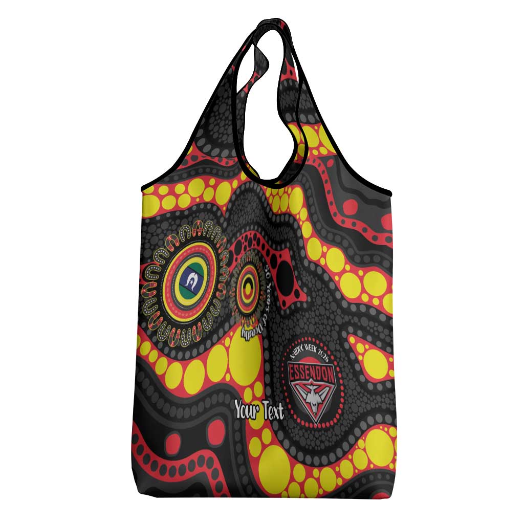 Essendon Bombers NAIDOC Week 2026 Personalised Grocery Bag 50 Years of Deadly Aboriginal Art