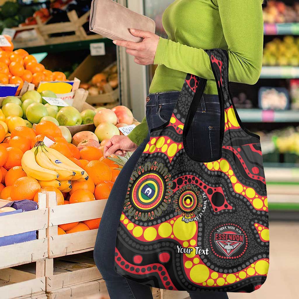 Essendon Bombers NAIDOC Week 2026 Personalised Grocery Bag 50 Years of Deadly Aboriginal Art