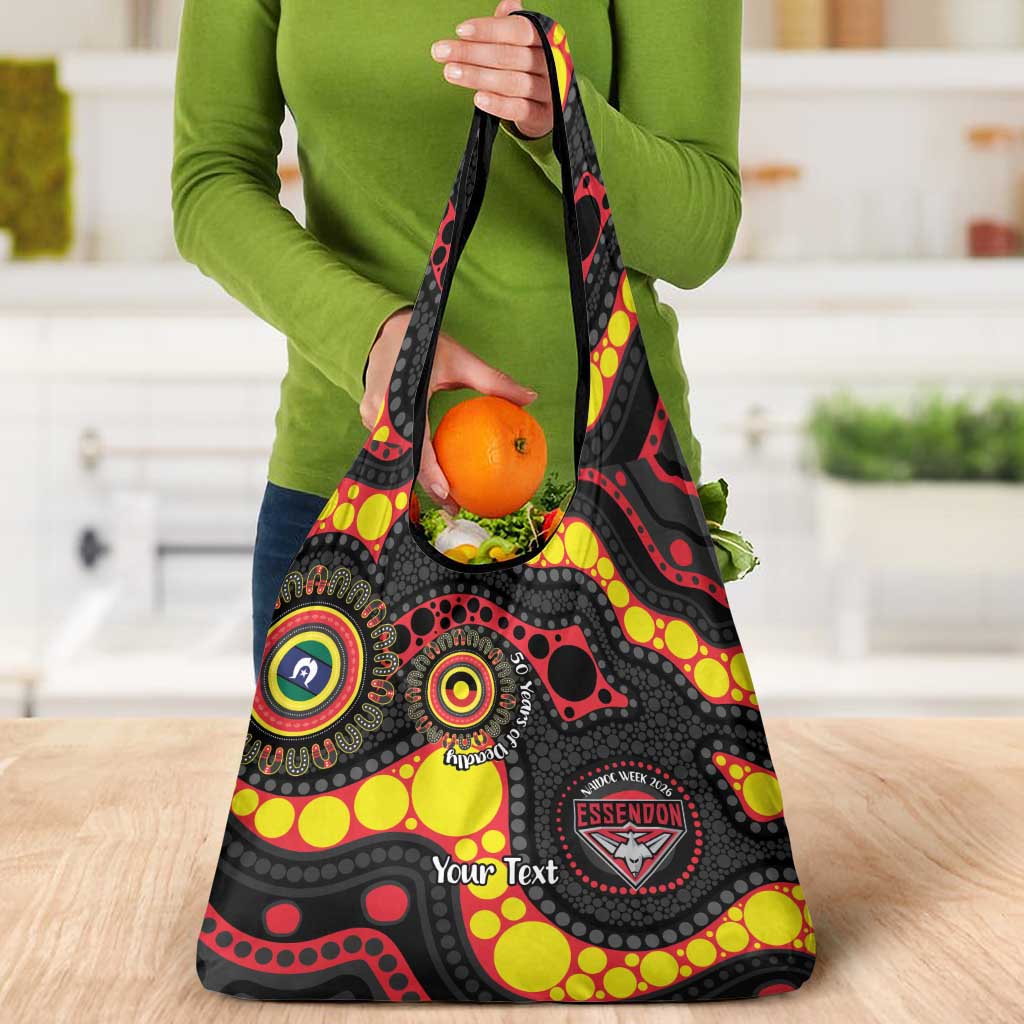 Essendon Bombers NAIDOC Week 2026 Personalised Grocery Bag 50 Years of Deadly Aboriginal Art