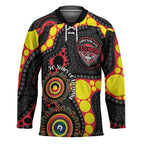 Essendon Bombers NAIDOC Week 2026 Personalised Hockey Jersey 50 Years of Deadly Aboriginal Art