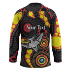 Essendon Bombers NAIDOC Week 2026 Personalised Hockey Jersey 50 Years of Deadly Aboriginal Art