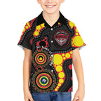Essendon Bombers NAIDOC Week 2026 Personalised Kid Hawaiian Shirt 50 Years of Deadly Aboriginal Art