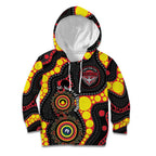 Essendon Bombers NAIDOC Week 2026 Personalised Kid Hoodie 50 Years of Deadly Aboriginal Art