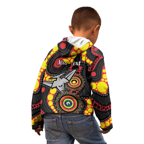 Essendon Bombers NAIDOC Week 2026 Personalised Kid Hoodie 50 Years of Deadly Aboriginal Art